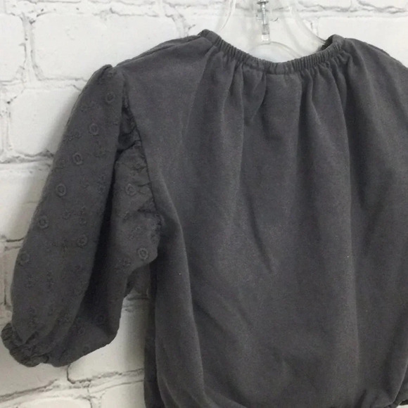 NWOT Zara Puff Sleeve Gray Top size 3-6M - Picture 6 of 6